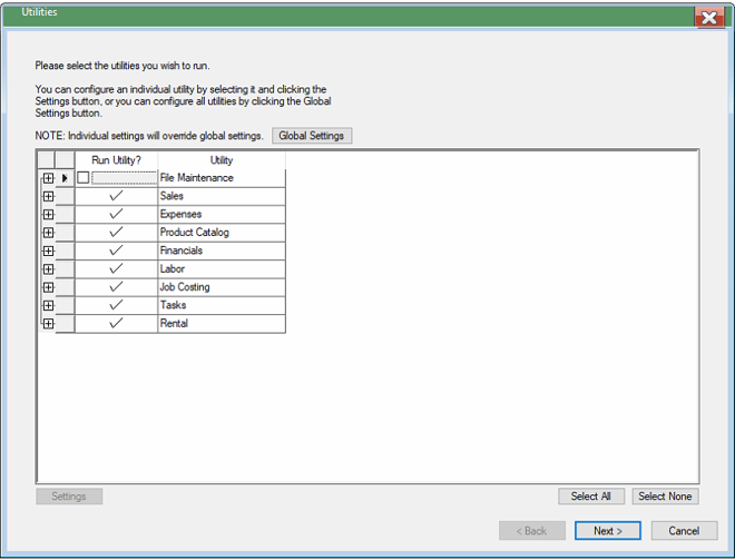 EBMS Maintenance Utility