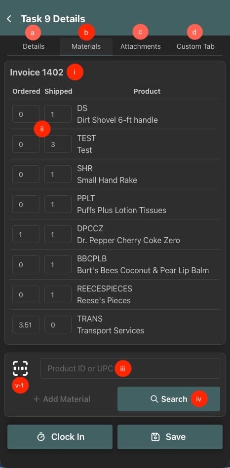 FSP Material List